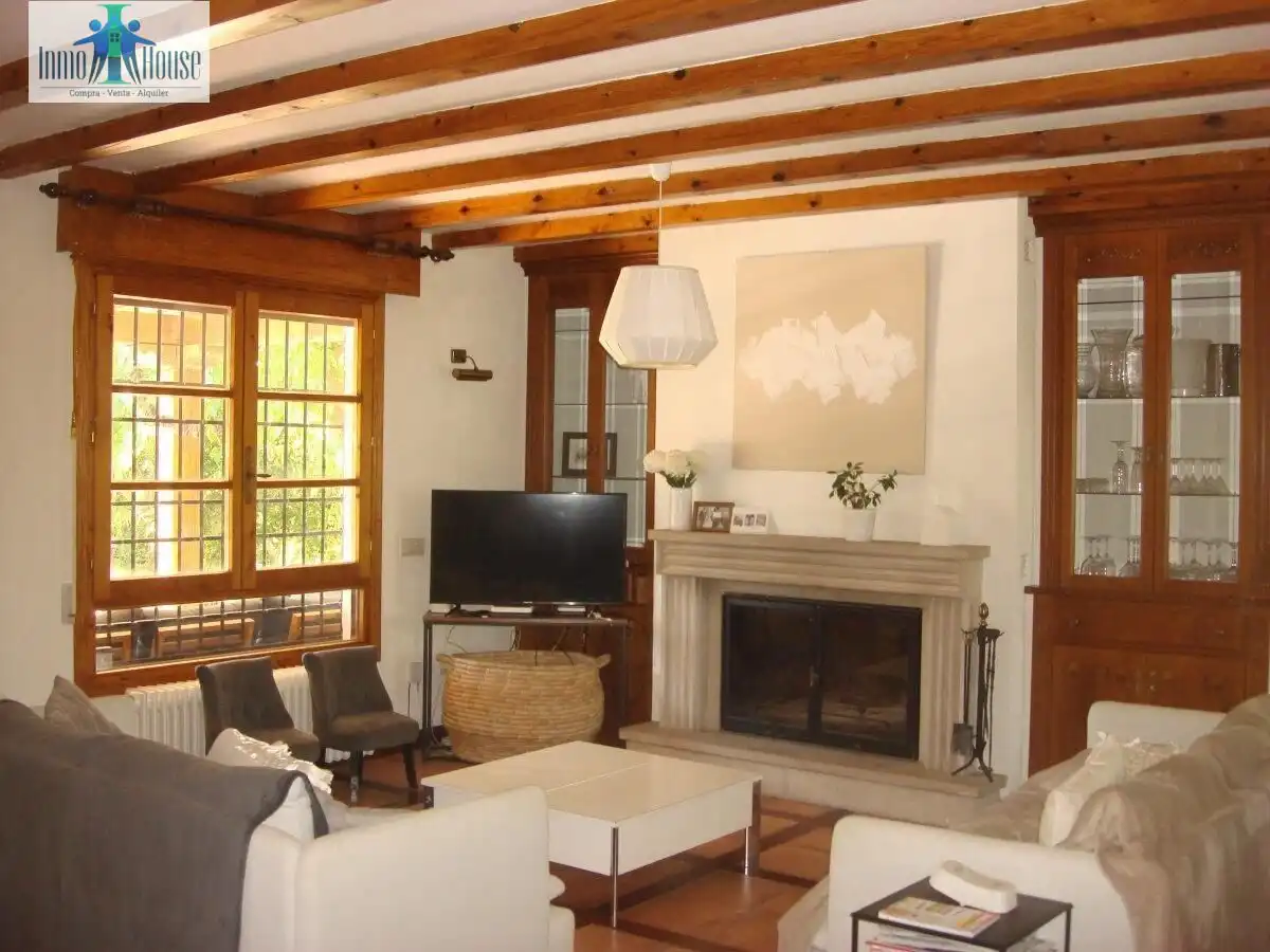 Living room of Houses for sale in Albacete  with Private garden, Terrace and Swimming Pool