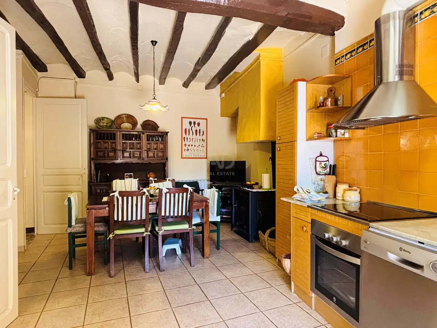 Küche von Einfamilien-Reihenhaus zum Verkauf in Cervià de Les Garrigues mit Heizung und Terrasse