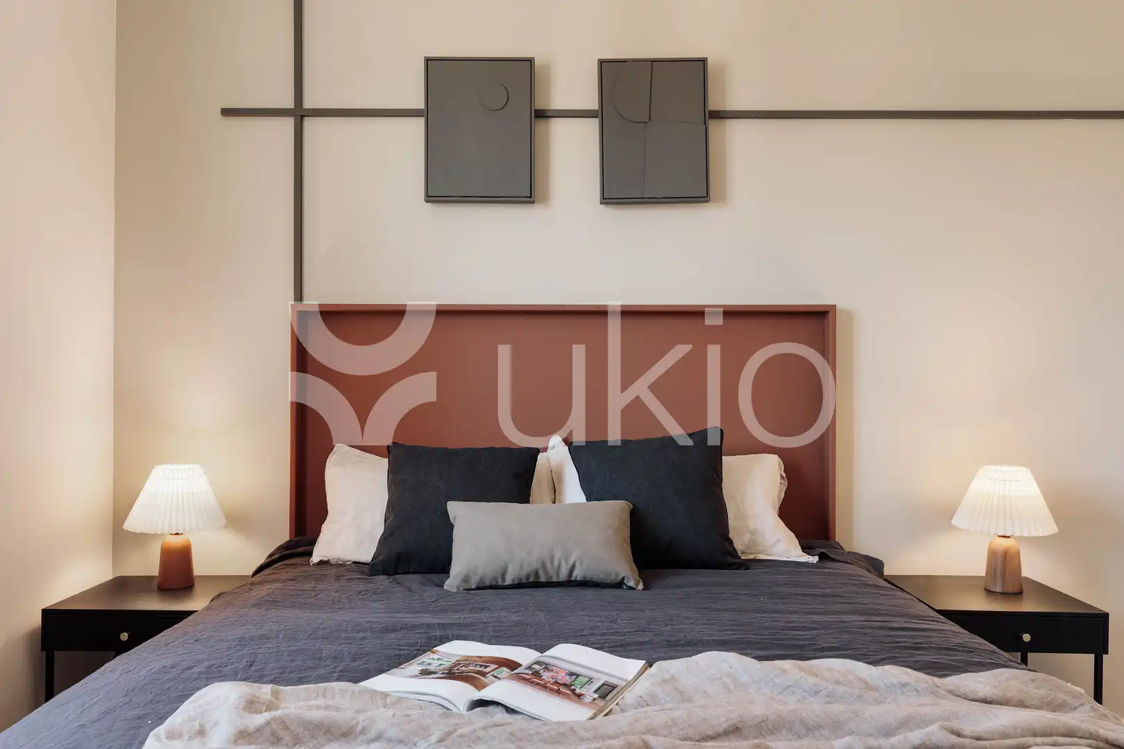 Schlafzimmer von Wohnungen zur Miete in Barcelona mit Klimaanlage, Heizung und Terrasse