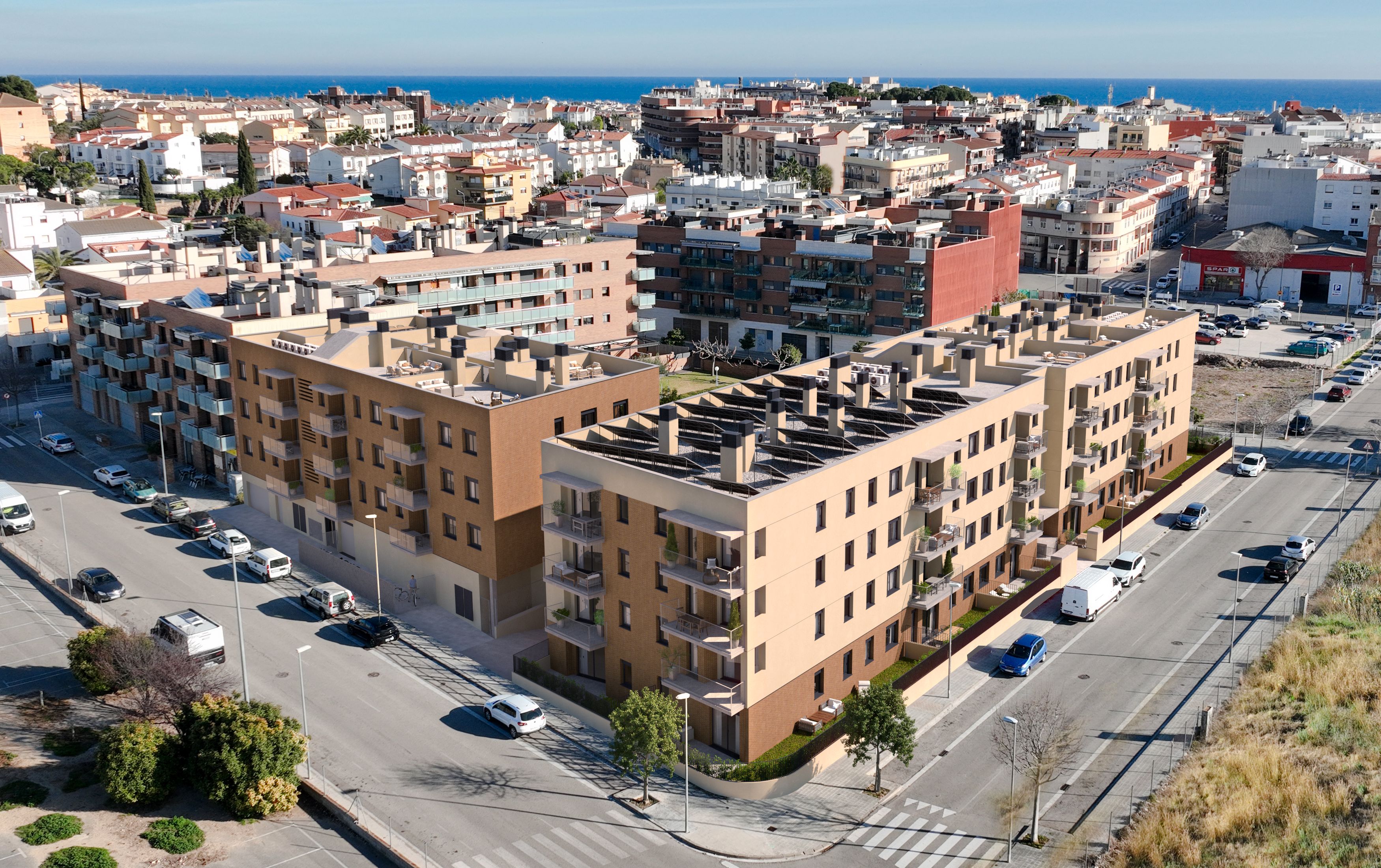 Außenansicht von Wohnung zum Verkauf in Torredembarra mit Klimaanlage, Heizung und Privatgarten