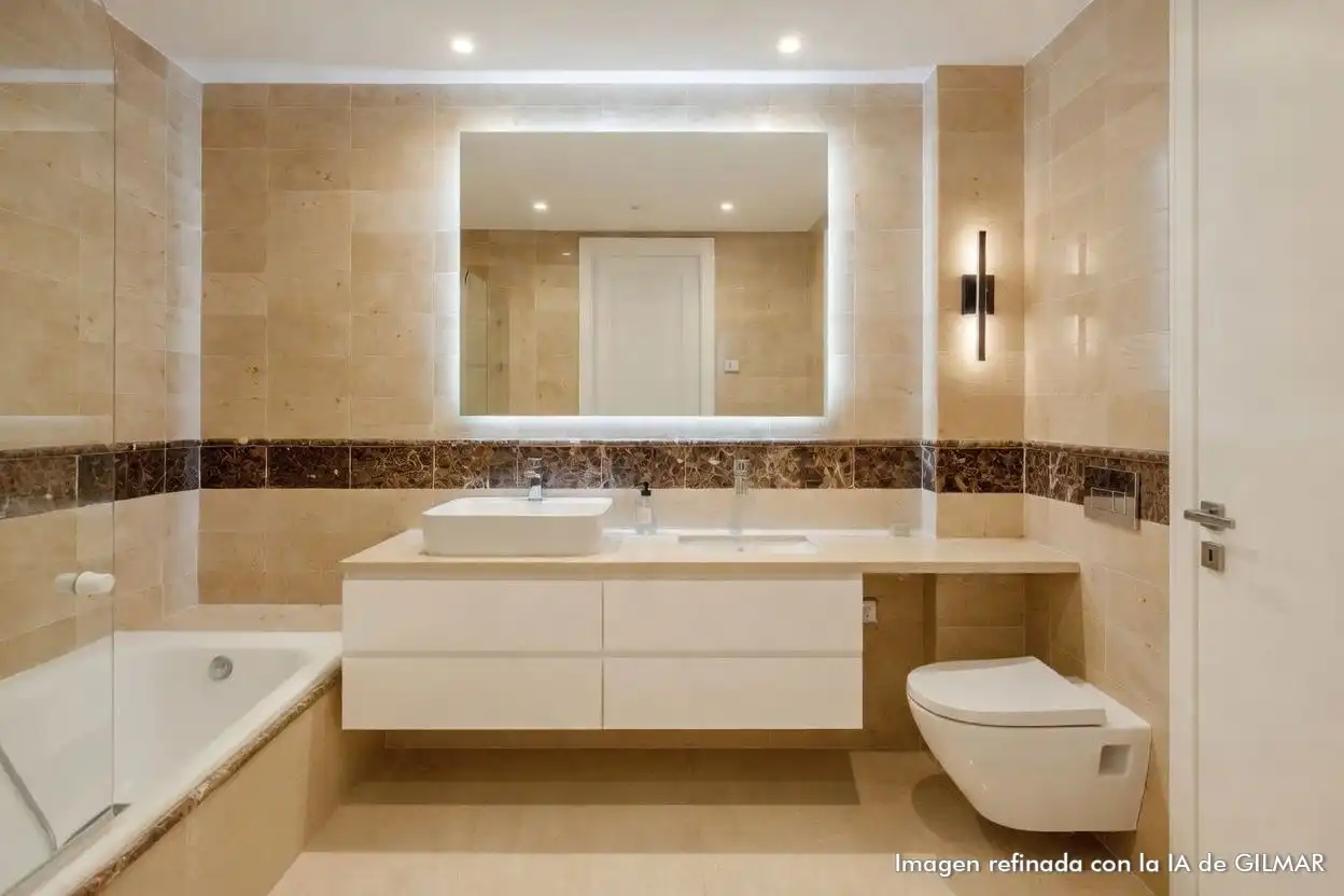 Badezimmer von Dachboden zum Verkauf in Marbella mit Klimaanlage, Heizung und Terrasse