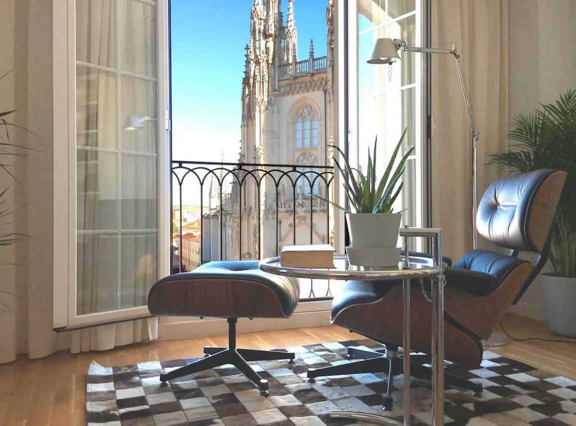 Schlafzimmer von Wohnungen miete in Burgos Capital mit Klimaanlage, Heizung und Privatgarten