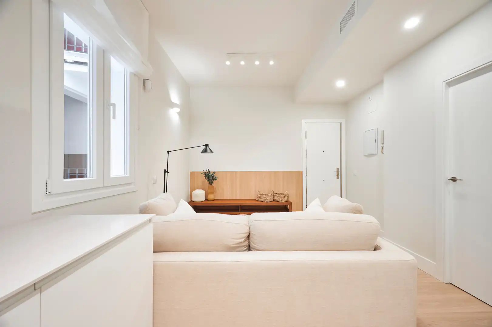 Wohnzimmer von Wohnung zur Miete in Madrid mit Klimaanlage, Heizung und Balkon