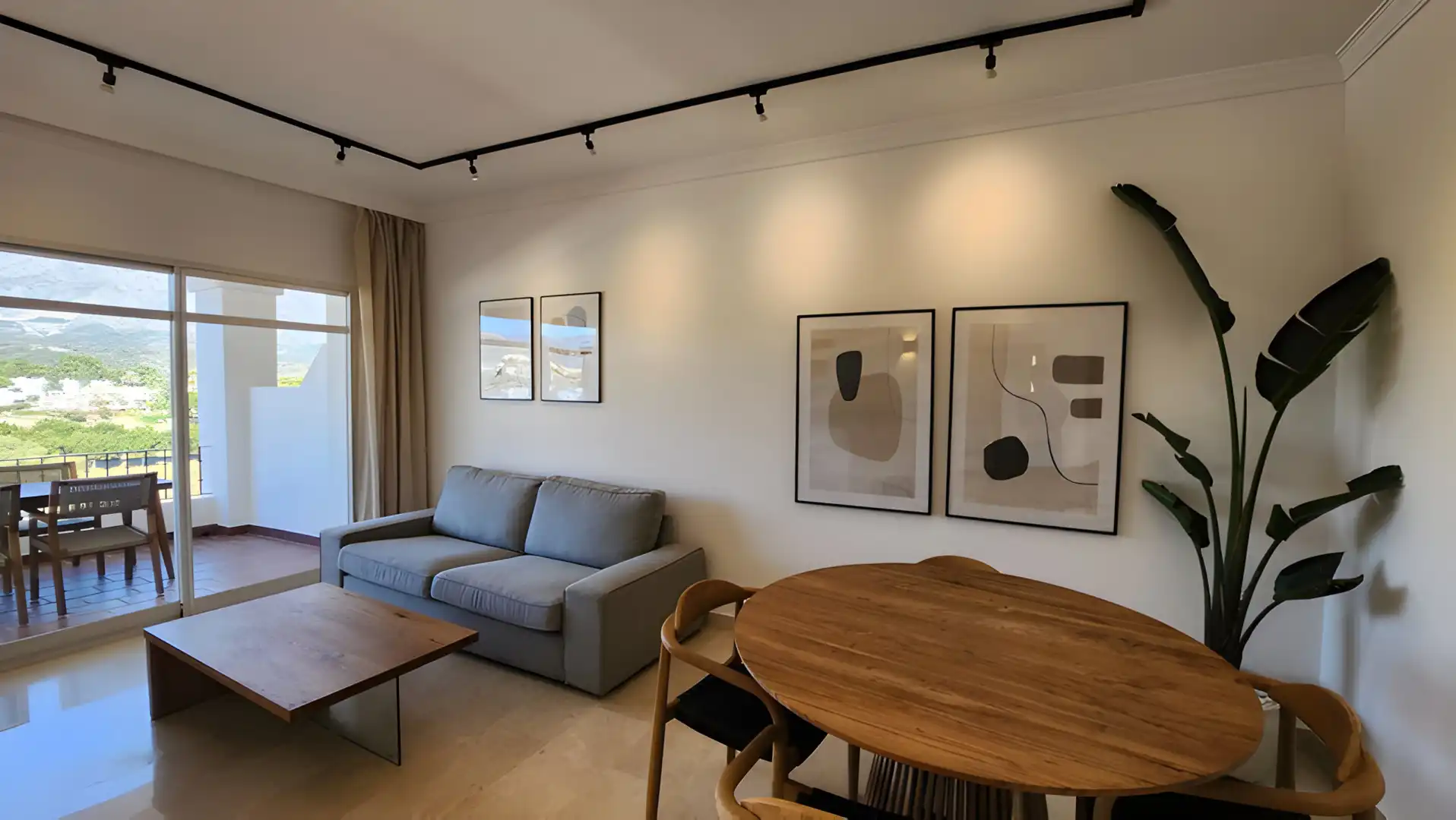 Wohnzimmer von Wohnungen zum Verkauf in Almería mit Klimaanlage, Terrasse und Schwimmbad
