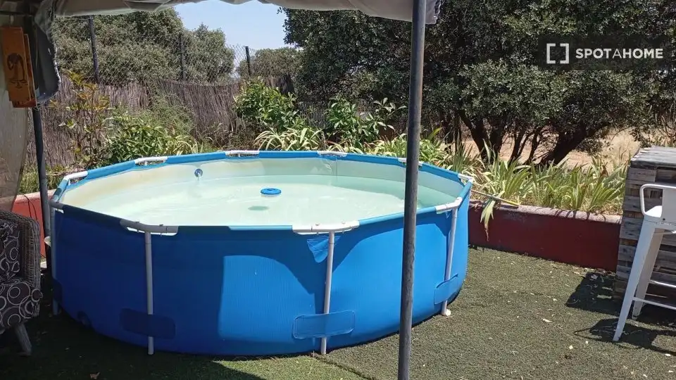 Swimming pool of Flat for rent in Madrid  with Air Conditioner, Heating and Furnished