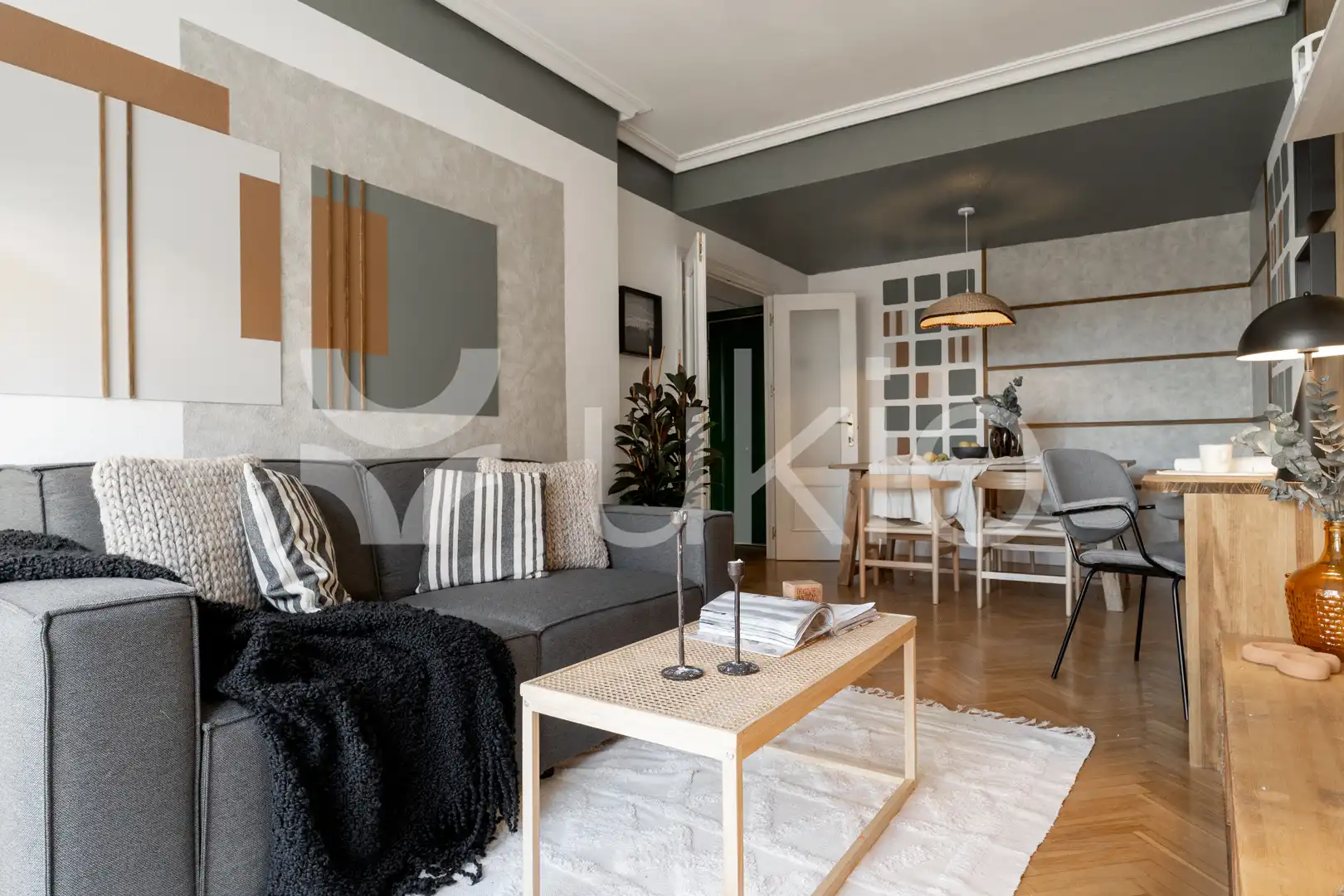 Living room of Apartments for rent in Madrid  with Air Conditioner, Heating and Furnished