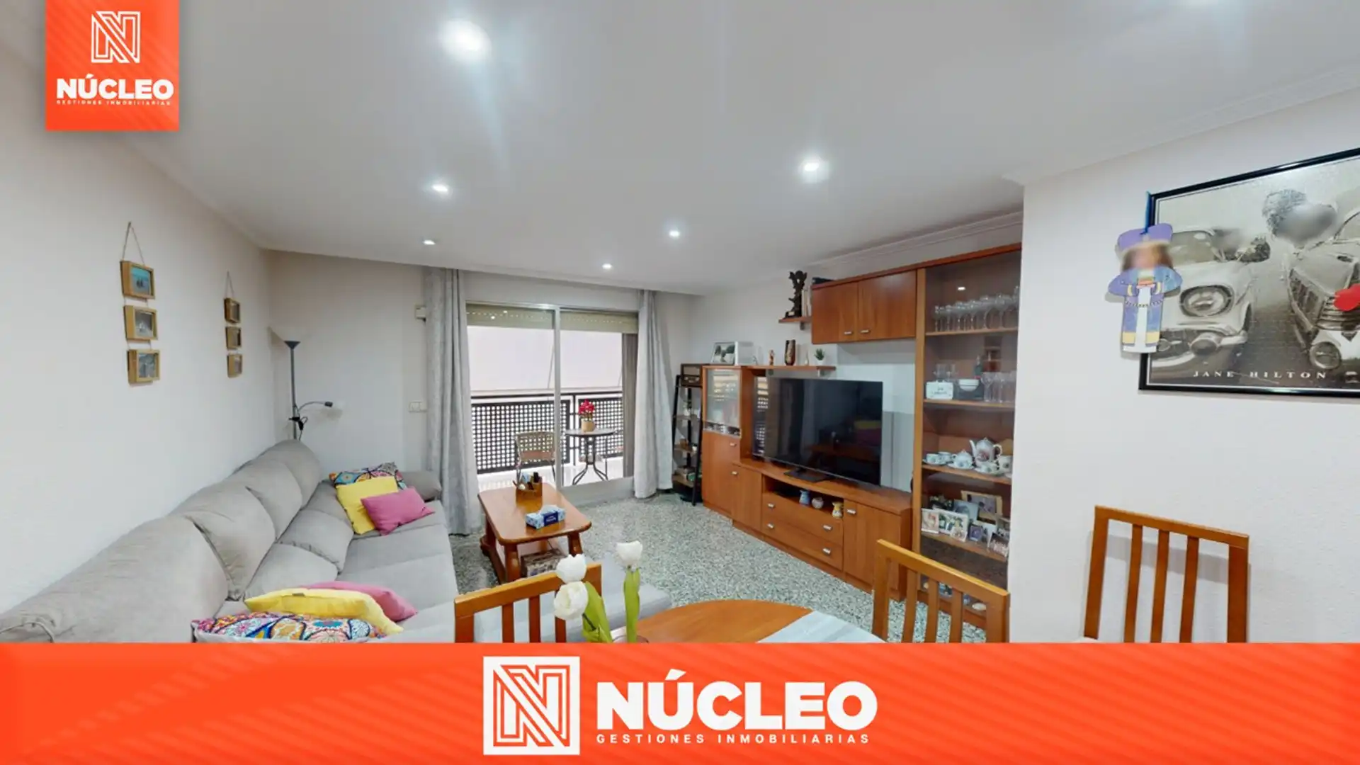 Sala de estar de Piso en venta en Mutxamel con Amueblado y Balcón