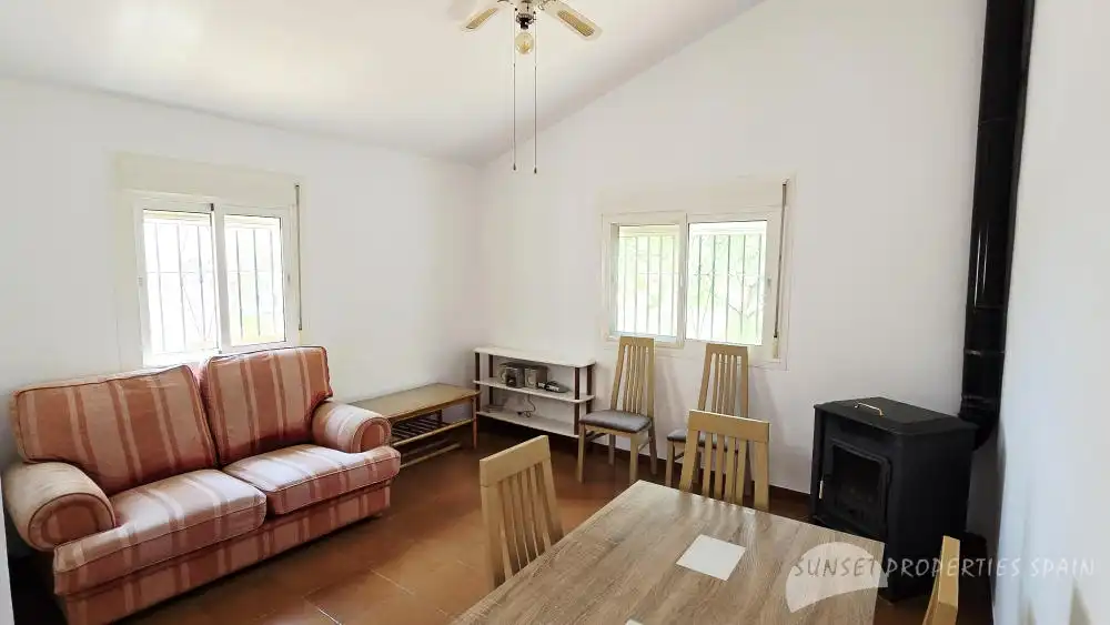Living room of Houses for sale in Cómpeta  with Air Conditioner, Private garden and Swimming Pool