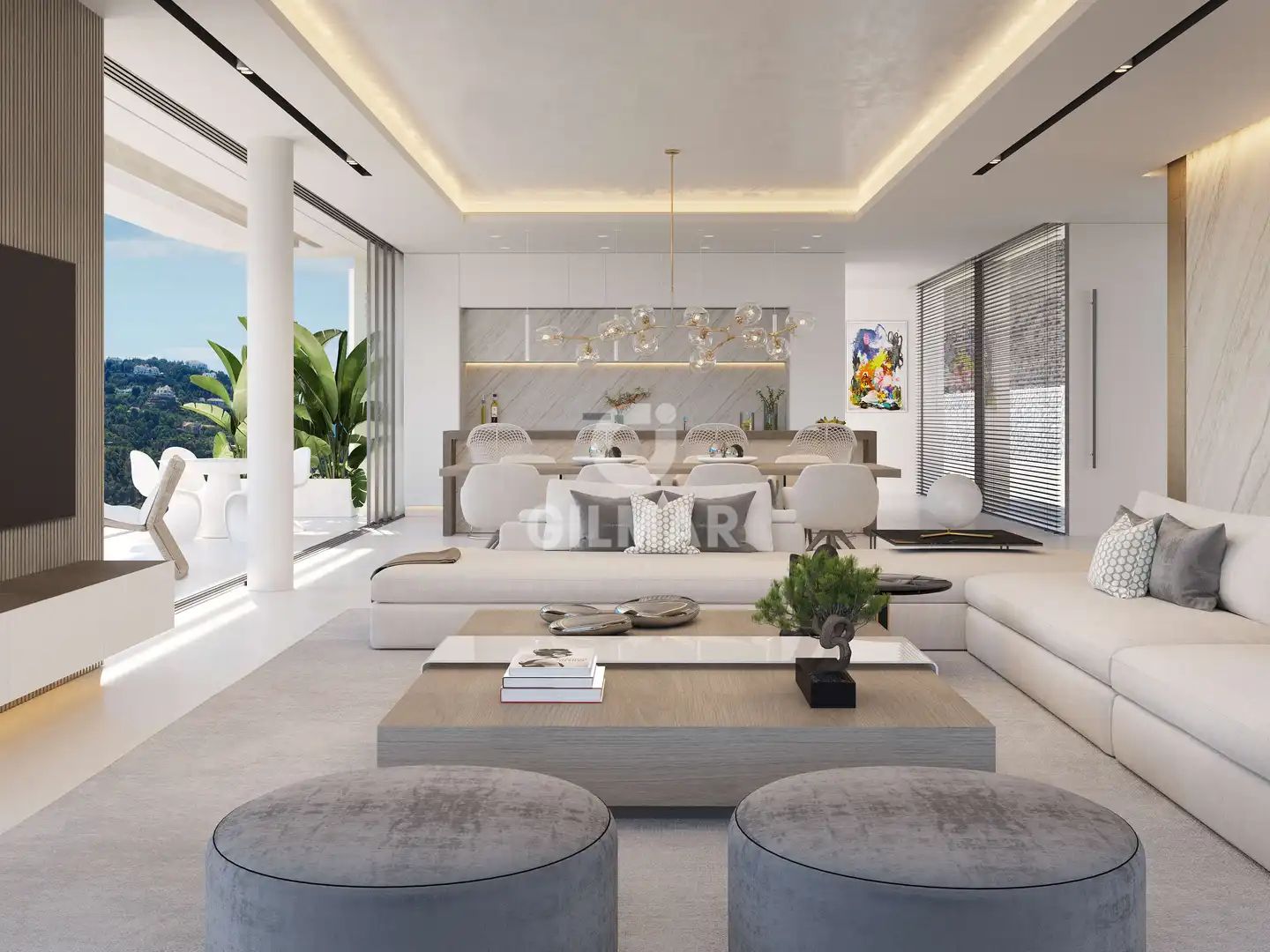 Living room of Houses for sale in Benahavís  with Heating, Private garden and Swimming Pool