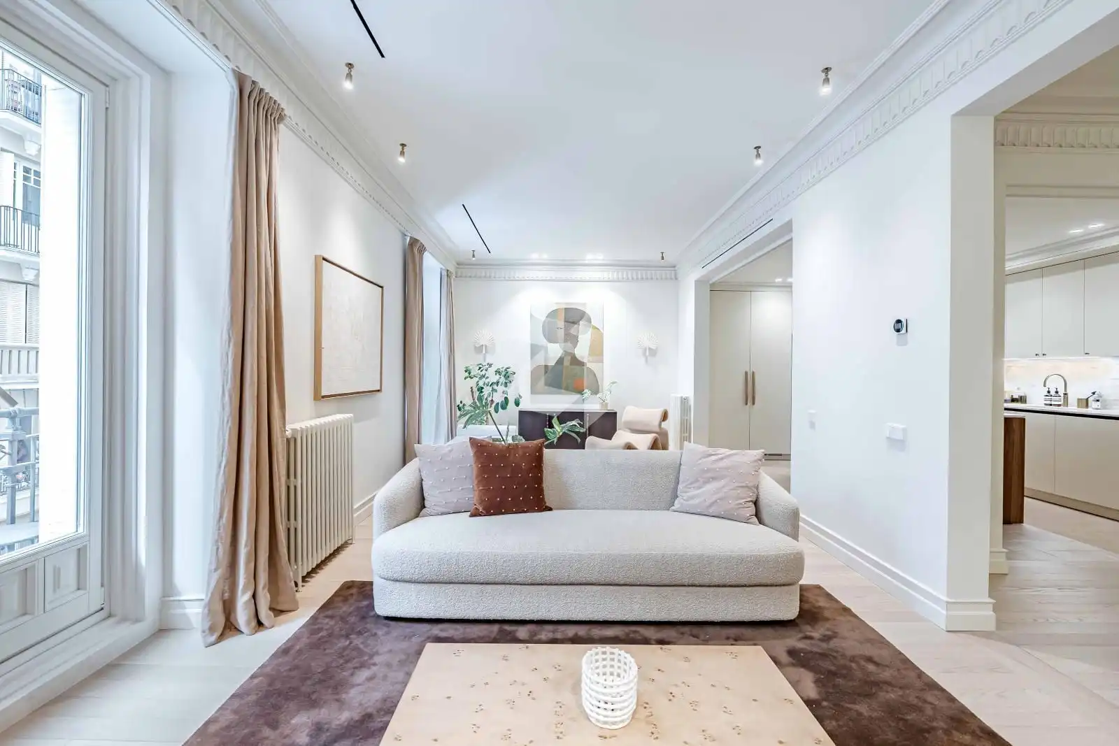 Wohnzimmer von Wohnung zum Verkauf in Madrid mit Klimaanlage, Heizung und Terrasse