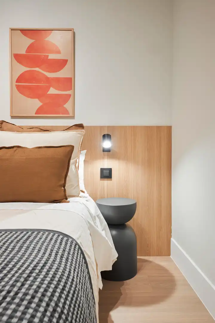 Schlafzimmer von Wohnung zur Miete in Madrid mit Klimaanlage, Heizung und Balkon