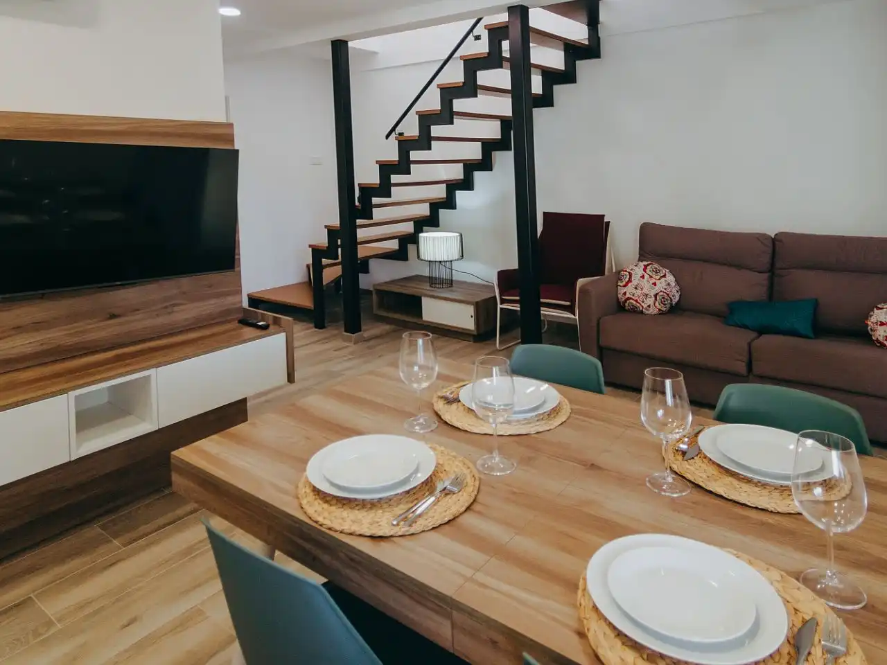 Esszimmer von Wohnung zur Miete in Castell d'Aro, Platja d'Aro i s'Agaró mit Klimaanlage und Terrasse