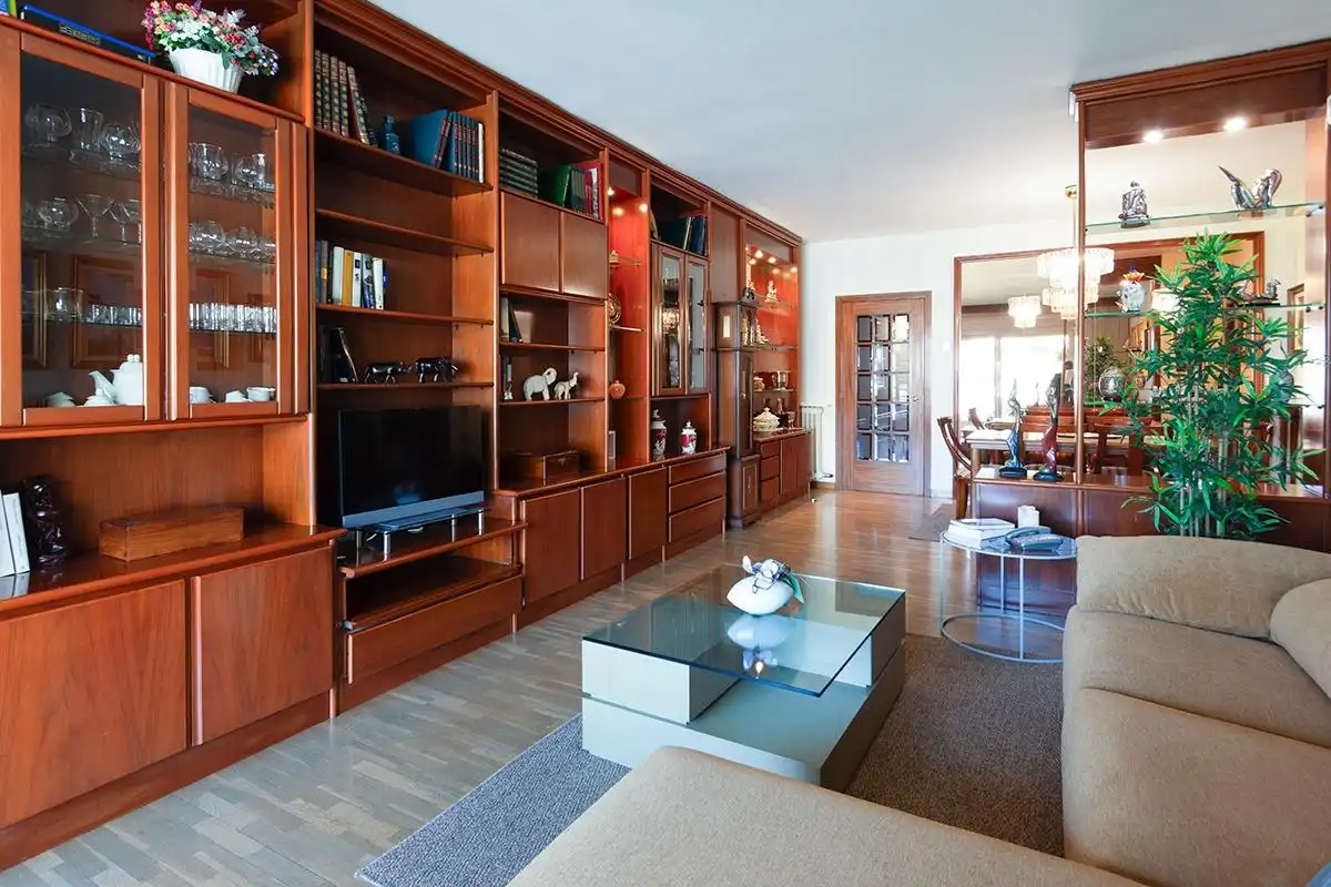 Sala de estar de Piso en venta en Barcelona con Aire acondicionado, Calefacción y Parquet