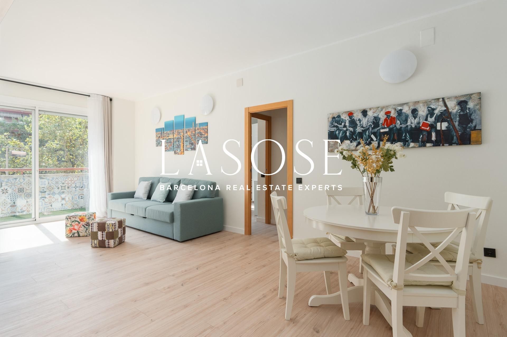 Living room of Apartment to rent in  Barcelona Capital  with Air Conditioner, Terrace and Storage room