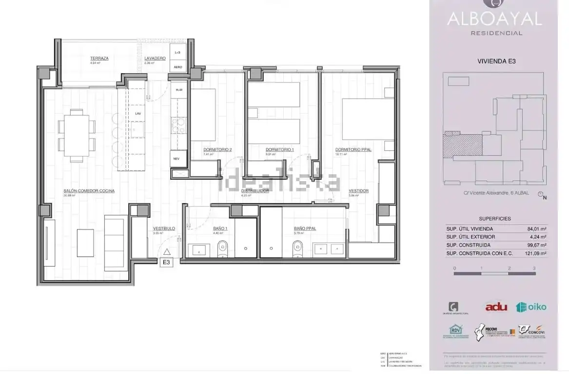 Flat for sale in Albal  with Air Conditioner, Heating and Private garden