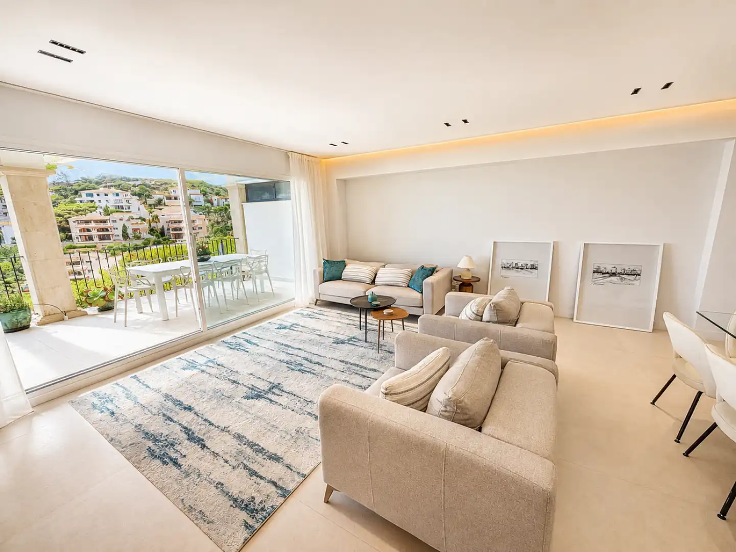 Wohnzimmer von Wohnung zur Miete in Andratx mit Privatgarten, Terrasse und Schwimmbad