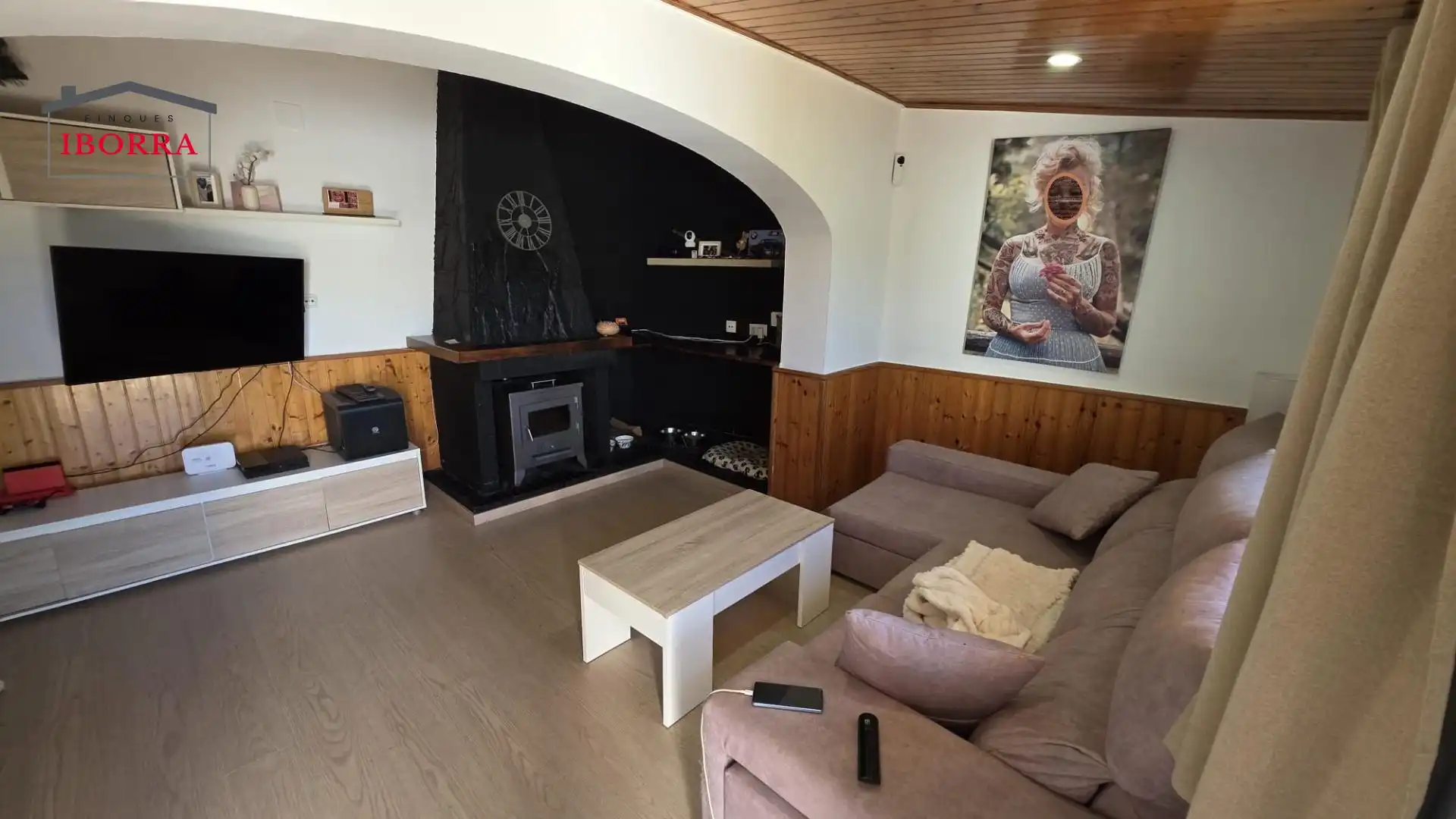 Sala d'estar de Casa o xalet en venda en Maçanet de la Selva amb Jardí privat, Terrassa i Piscina