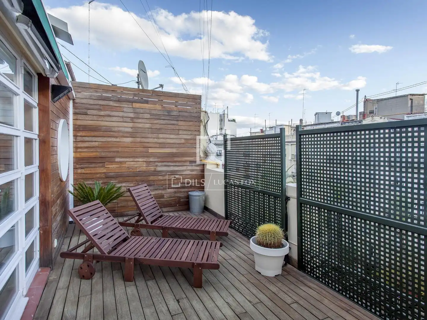 Terrasse von Dachboden zur Miete in Valencia mit Klimaanlage, Heizung und Parkett