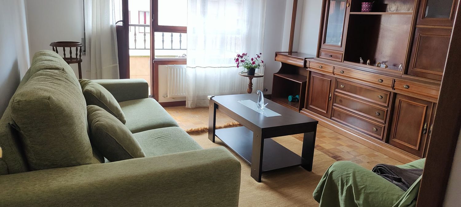 Sala d'estar de Pis de lloguer en Gijón  amb Calefacció i Piscina