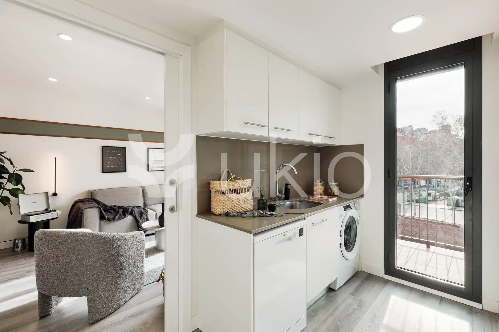 Cocina de Piso de alquiler en Barcelona con Aire acondicionado, Calefacción y Amueblado