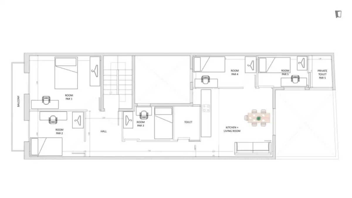 Apartamento para compartir en L'Hospitalet de Llobregat con Amueblado, Horno y Lavadora