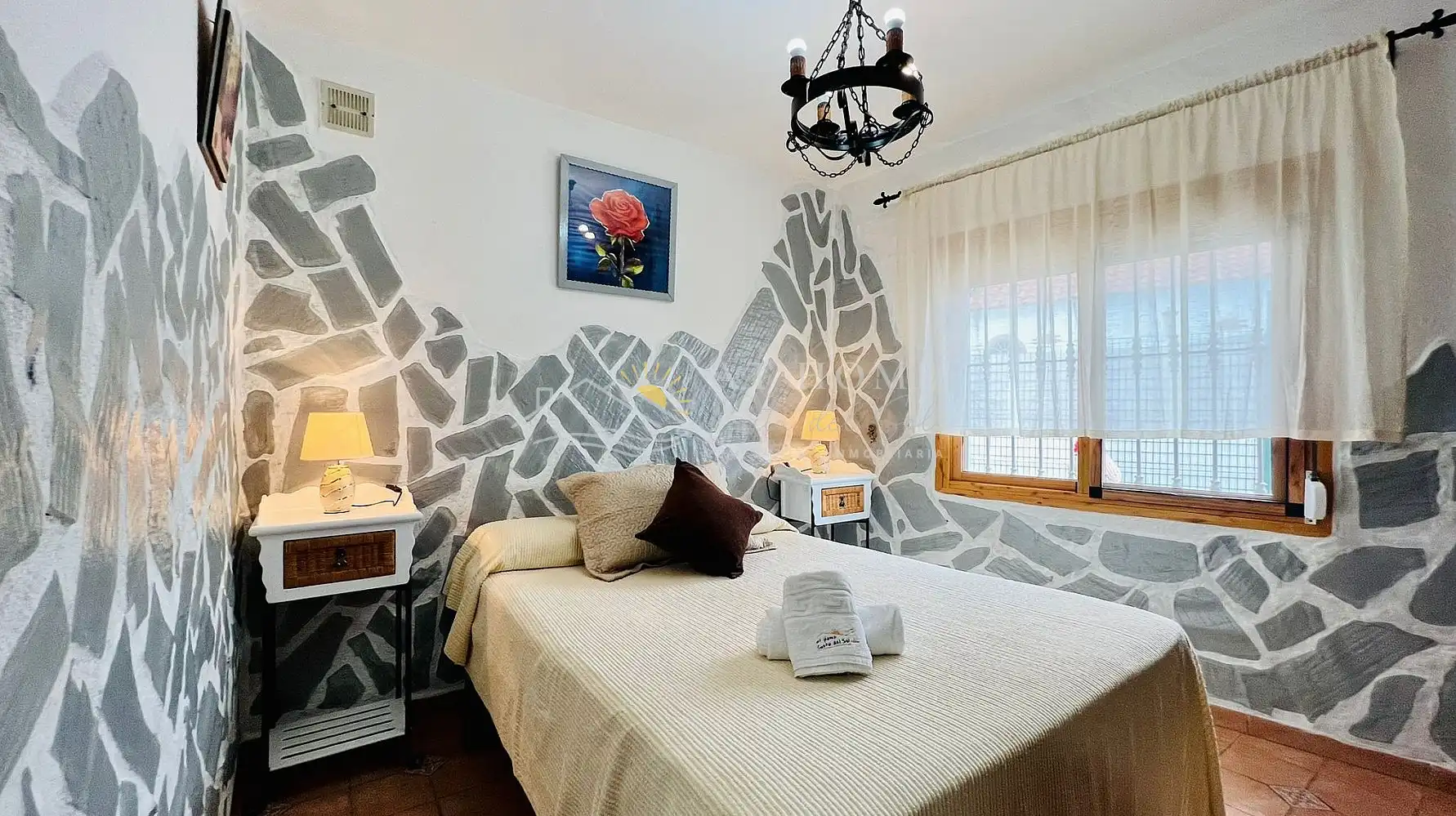 Schlafzimmer von Country house zur Miete in Frigiliana mit Schwimmbad und Haustiere erlaubt