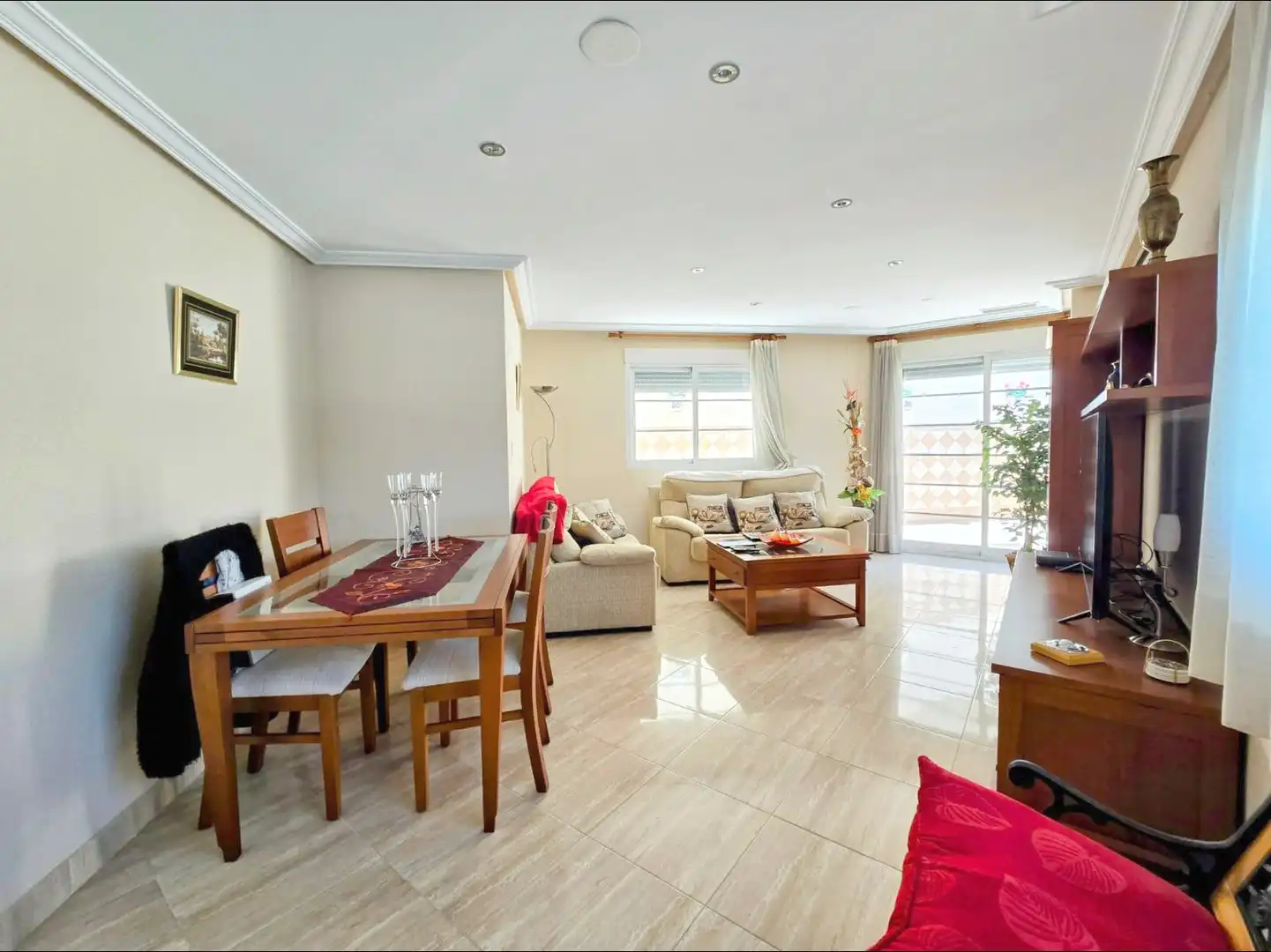 Sala d'estar de Casa o xalet en venda en Aspe amb Jardí privat, Terrassa i Traster