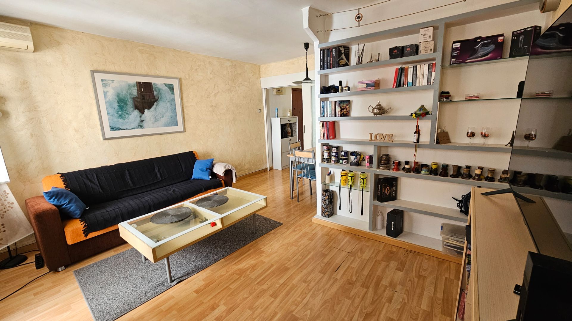 Living room of Flat for sale in  Tarragona Capital  with Air Conditioner, Parquet flooring and Terrace