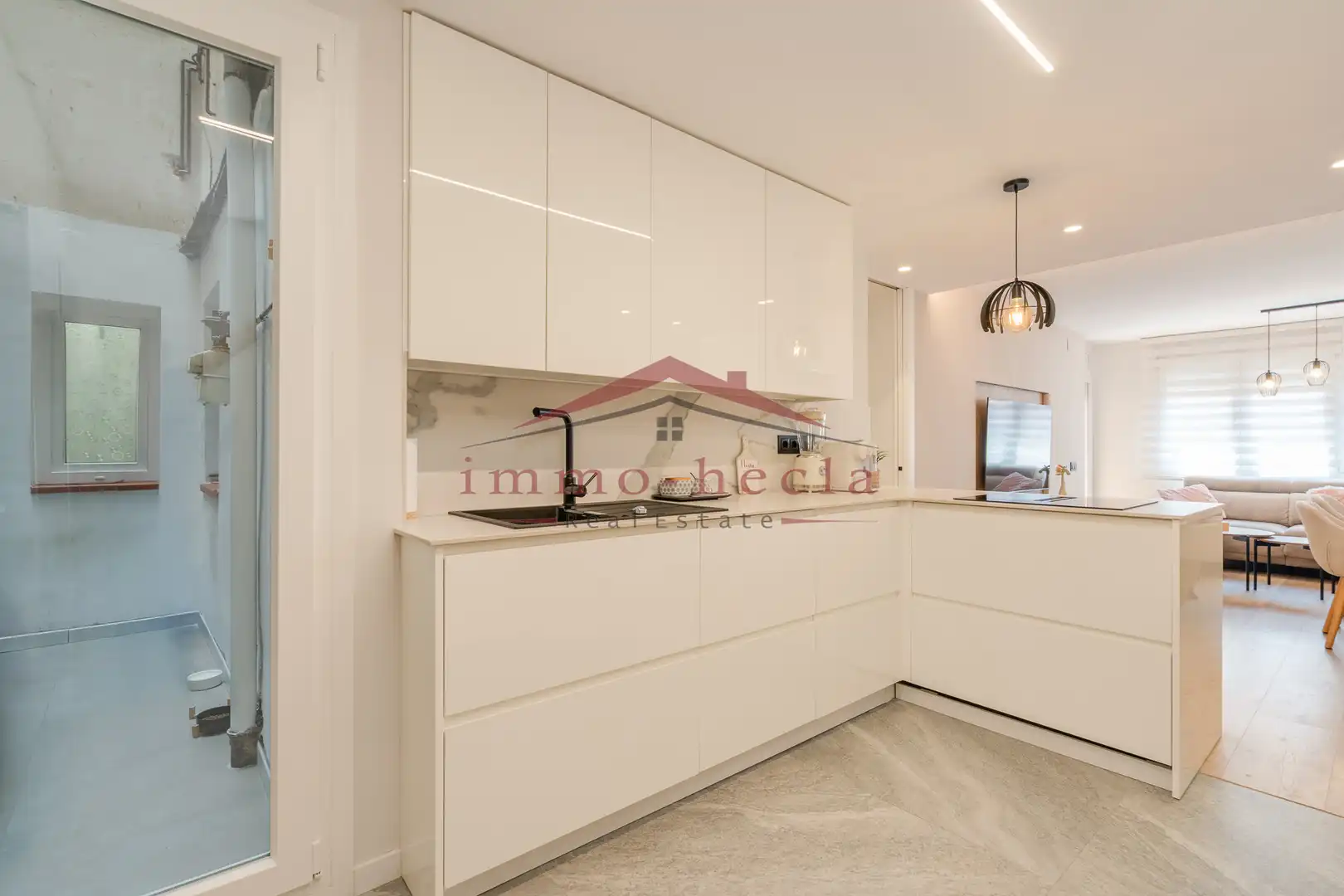 Küche von Wohnung zum Verkauf in Santa Margarida de Montbui mit Heizung und Balkon