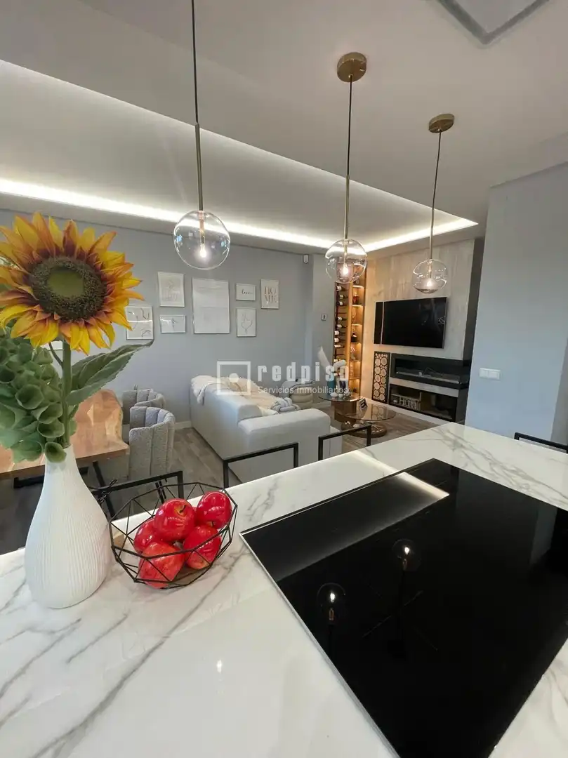 Sala d'estar de Àtic en venda en Madrid amb Aire condicionat, Calefacció i Jardí privat