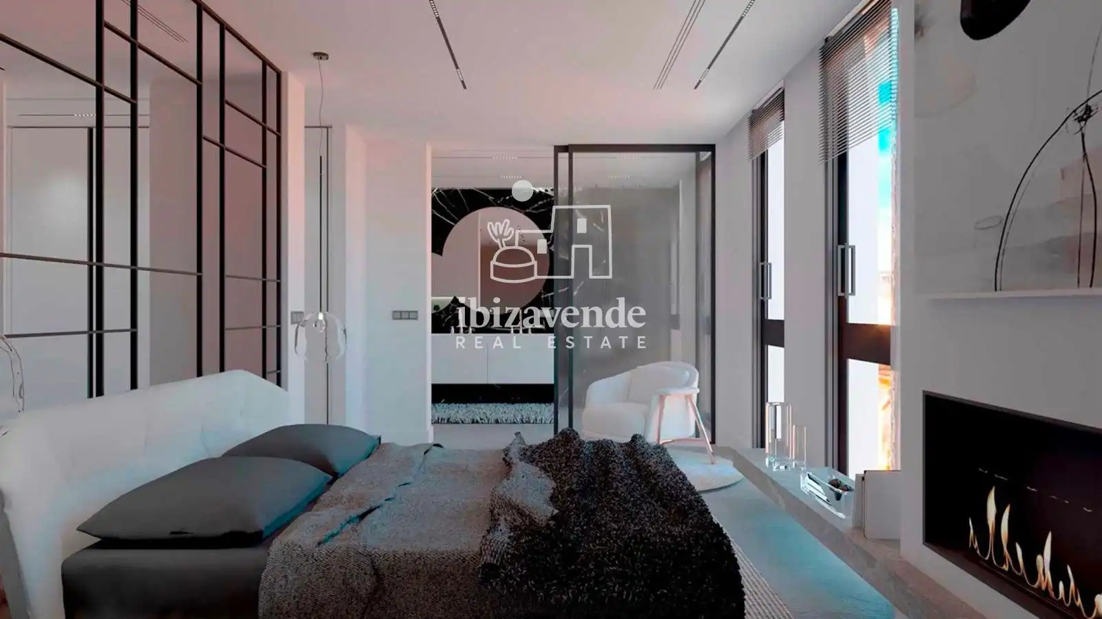 Bedroom of Flat for sale in Sant Antoni de Portmany  with Heating, Terrace and Swimming Pool