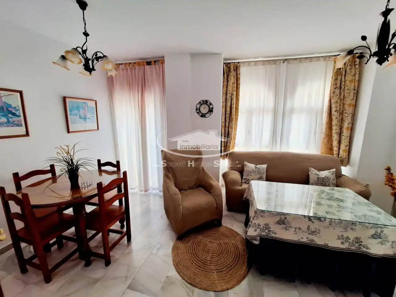 Wohnzimmer von Wohnung zur Miete in Sanlúcar de Barrameda mit Klimaanlage und Möbliert