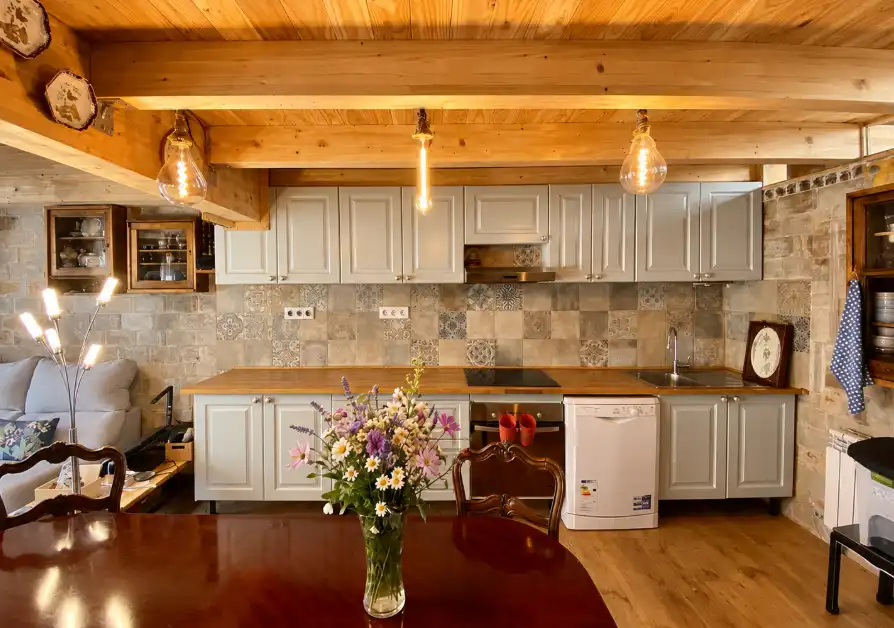 Kitchen of Duplexes for sale in Sant Joan Les Fonts  with Furnished