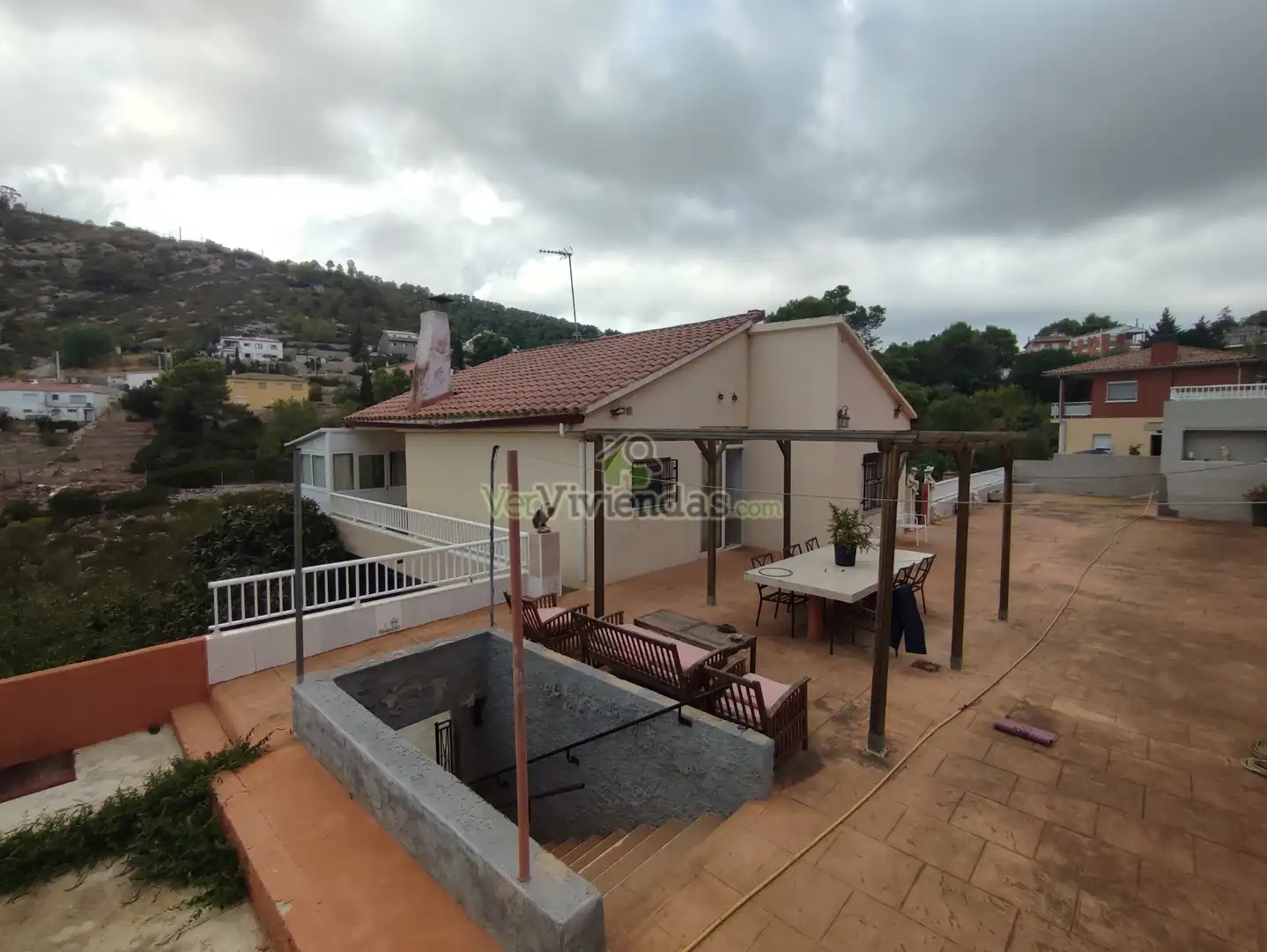 Terrassa de Casa o xalet en venda en Vallirana amb Aire condicionat, Calefacció i Jardí privat