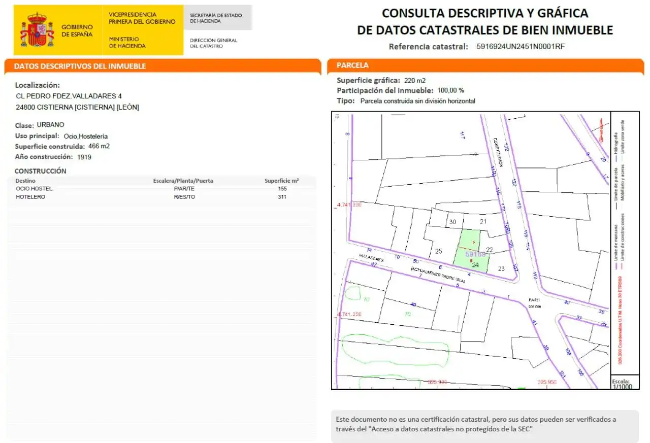 Vista exterior de Edifici en venda en Cistierna