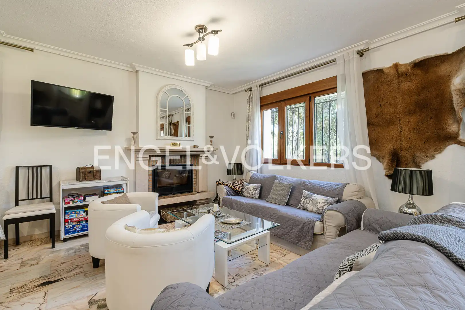 Sala de estar de Casa o chalet de alquiler en Alpedrete con Calefacción y Jardín privado