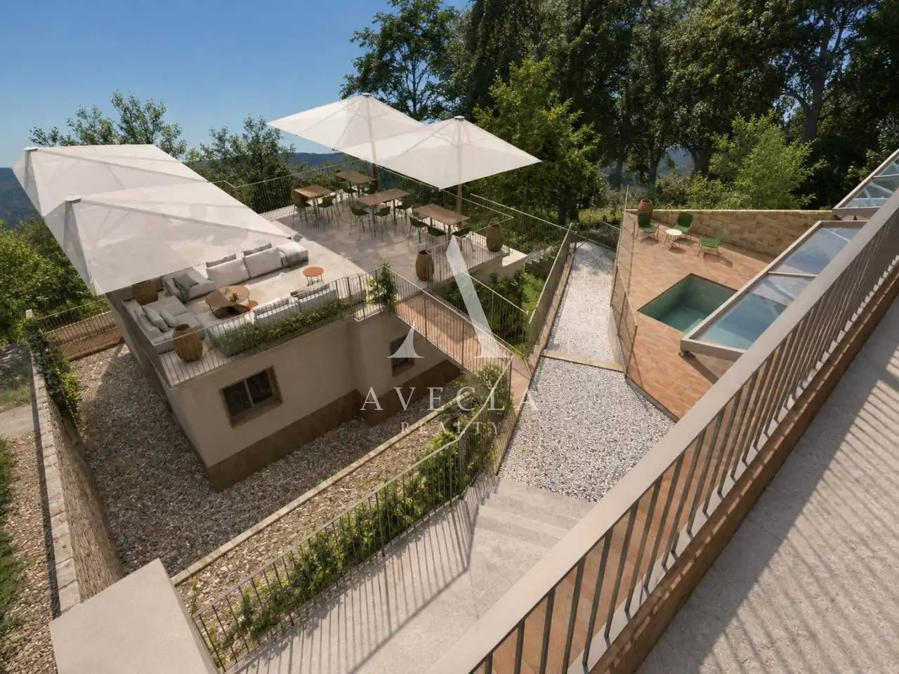 Terrassa de Casa o xalet en venda en Sant Cugat del Vallès amb Jardí privat i Piscina