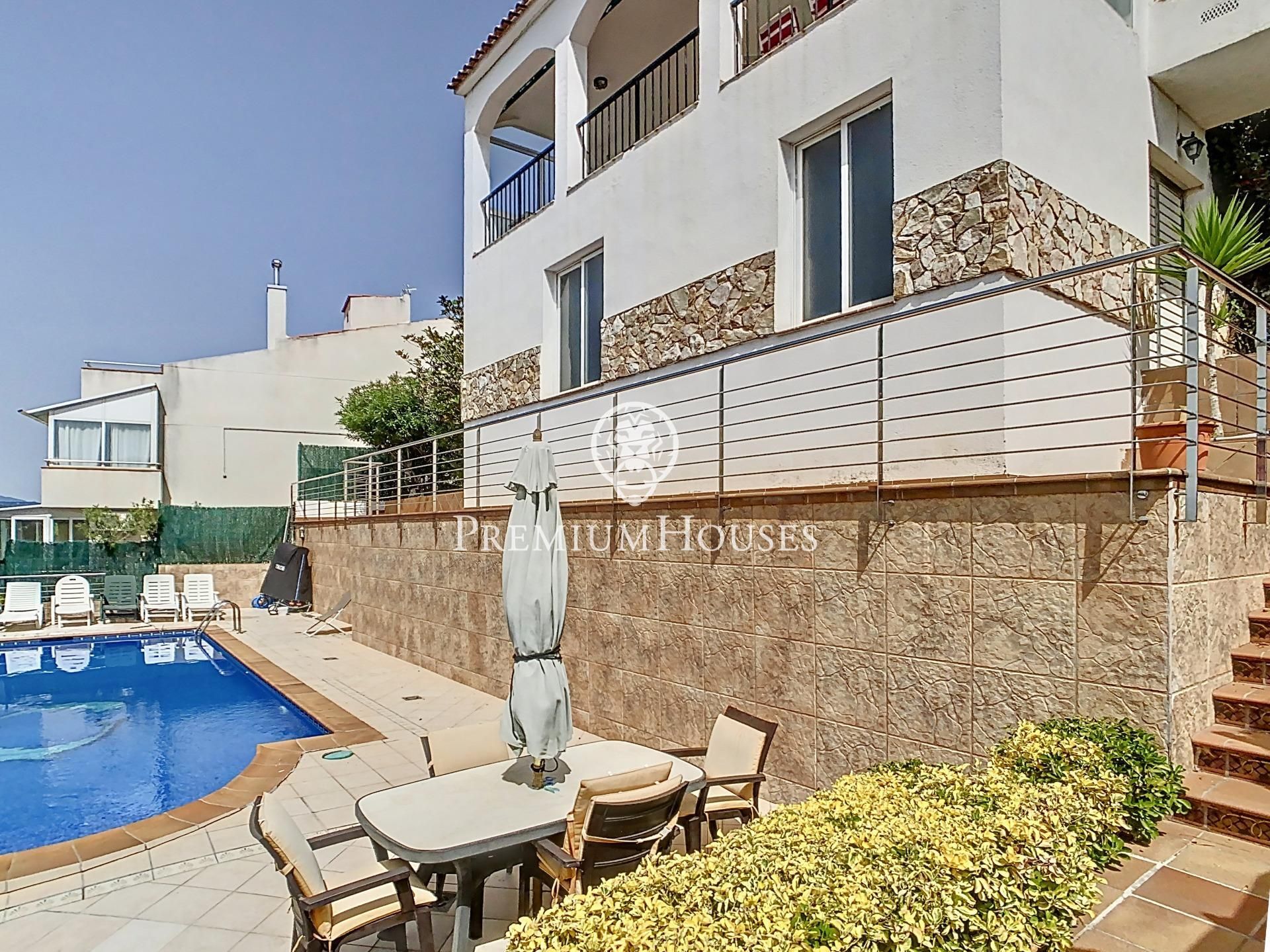 Terraza de Casa o chalet en venta en Santa Susanna con Jardín privado y Piscina