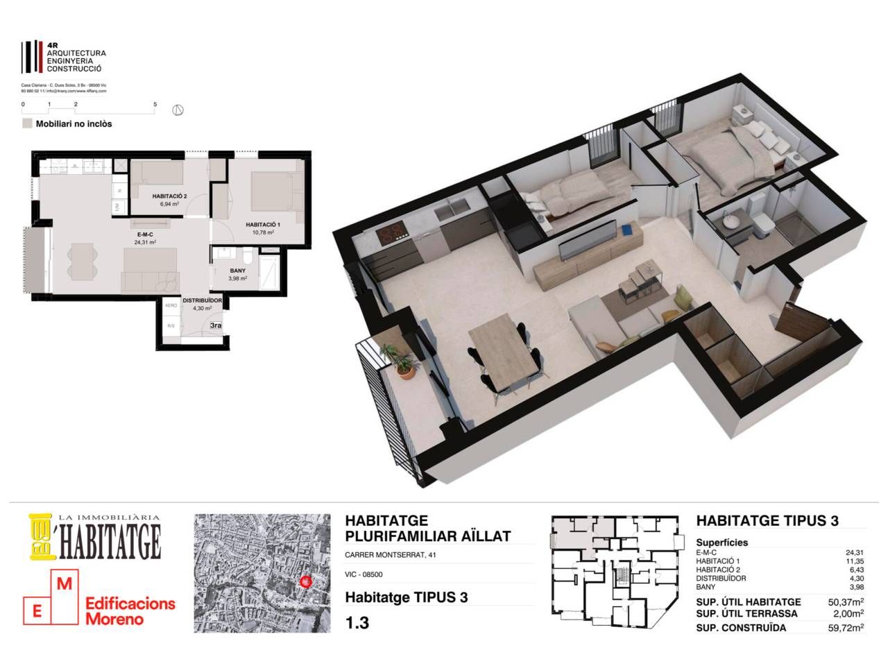 Piso en venta en Calle Montserrat, Caputxins - Ambulatori