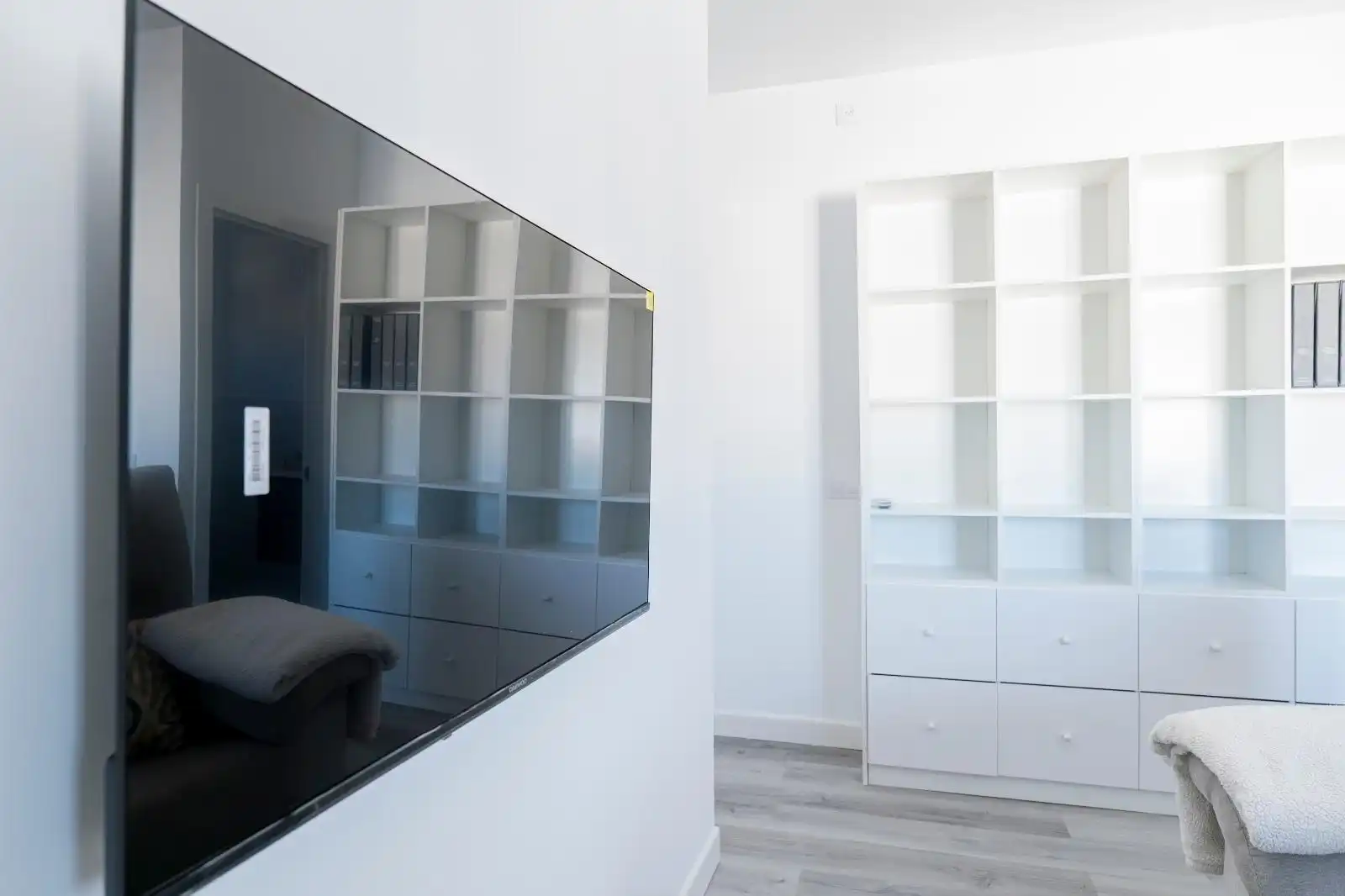 Sala d'estar de Àtic de lloguer en Almería amb Aire condicionat, Calefacció i Moblat