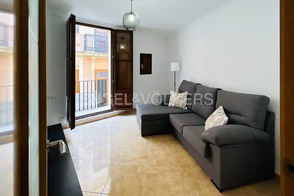Wohnzimmer von Wohnung zur Miete in  Valencia Capital mit Heizung, Möbliert und Balkon