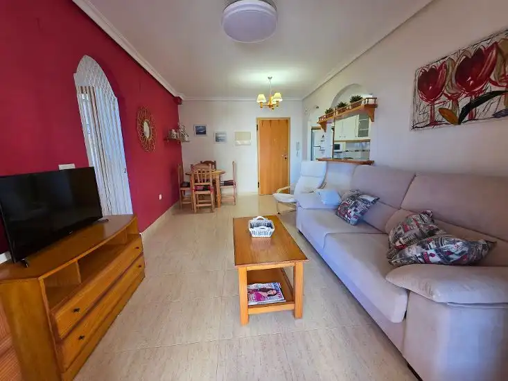 Sala de estar de Apartamento en venta en La Manga del Mar Menor con Terraza, Amueblado y Balcón