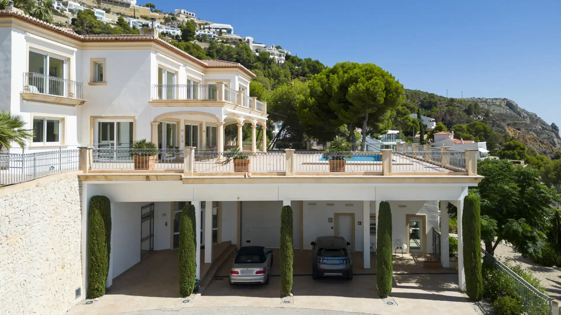 Vista exterior de Casa o chalet en venta en Jávea / Xàbia con Aire acondicionado, Terraza y Piscina