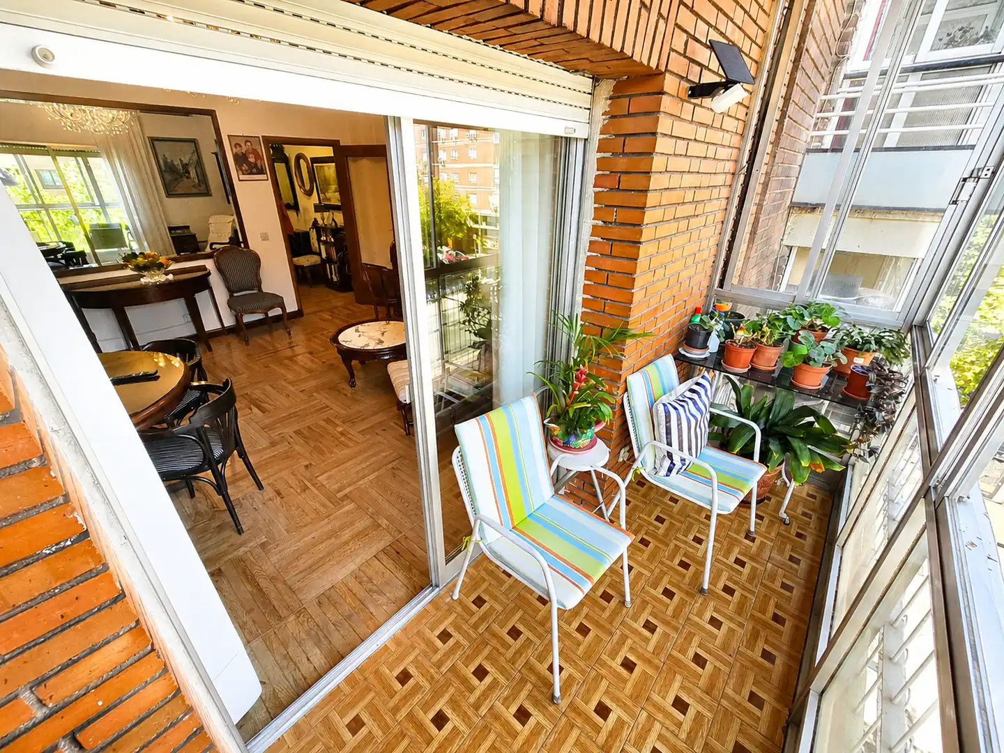 Balcony of Flat for sale in Madrid  with Air Conditioner, Heating and Terrace