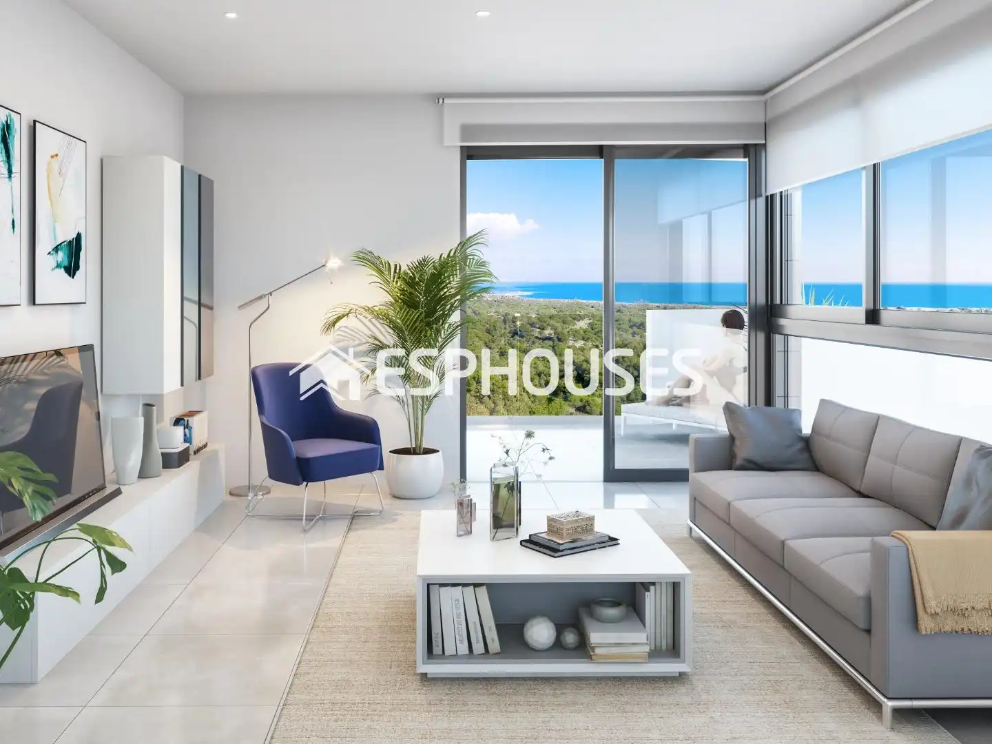 Wohnzimmer von Erdgeschoss zum Verkauf in Guardamar del Segura mit Terrasse, Balkon und Gemeinschaftspool