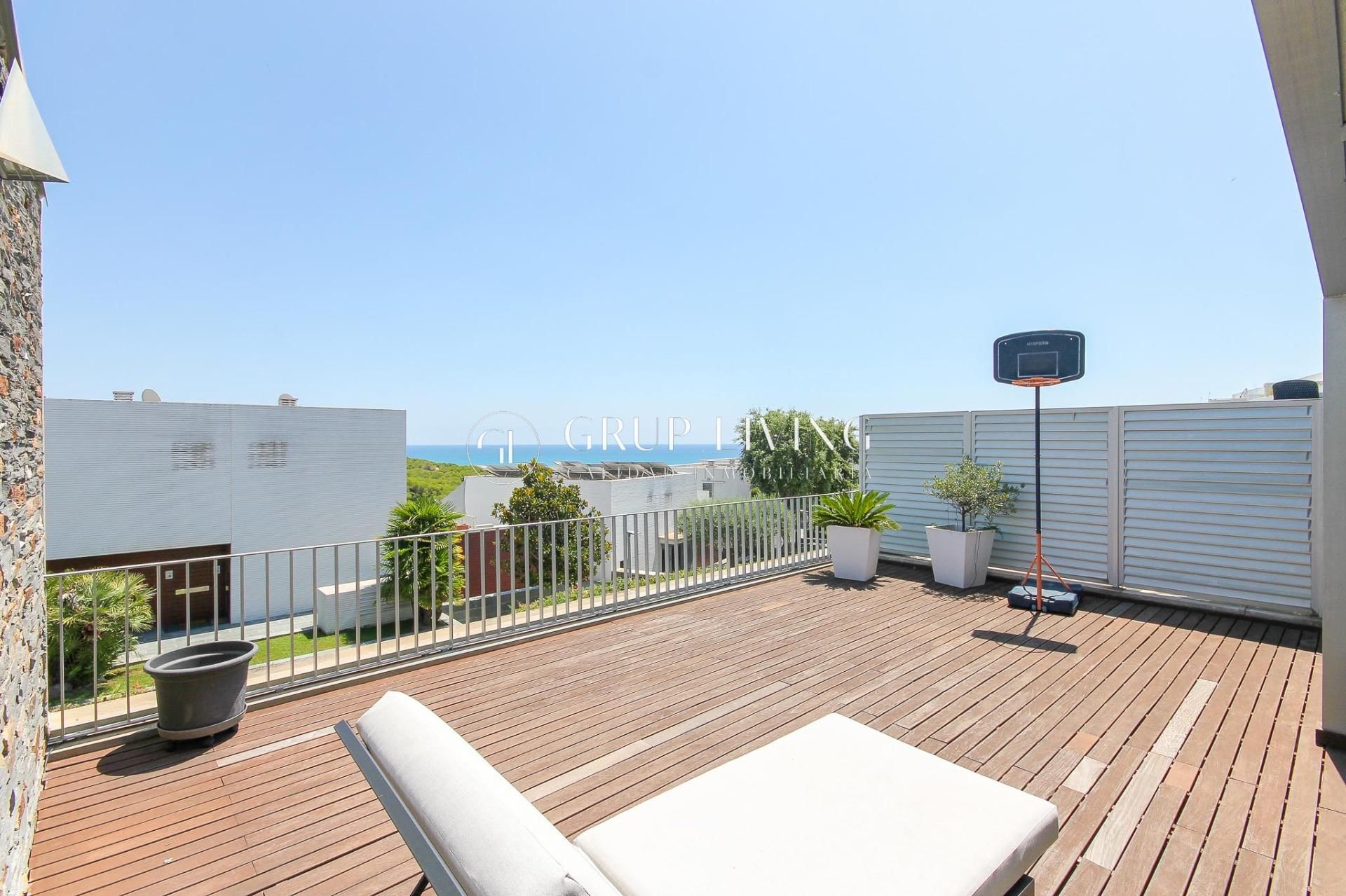 Terrace of Flat for sale in Sant Pere de Ribes  with Air Conditioner, Heating and Private garden