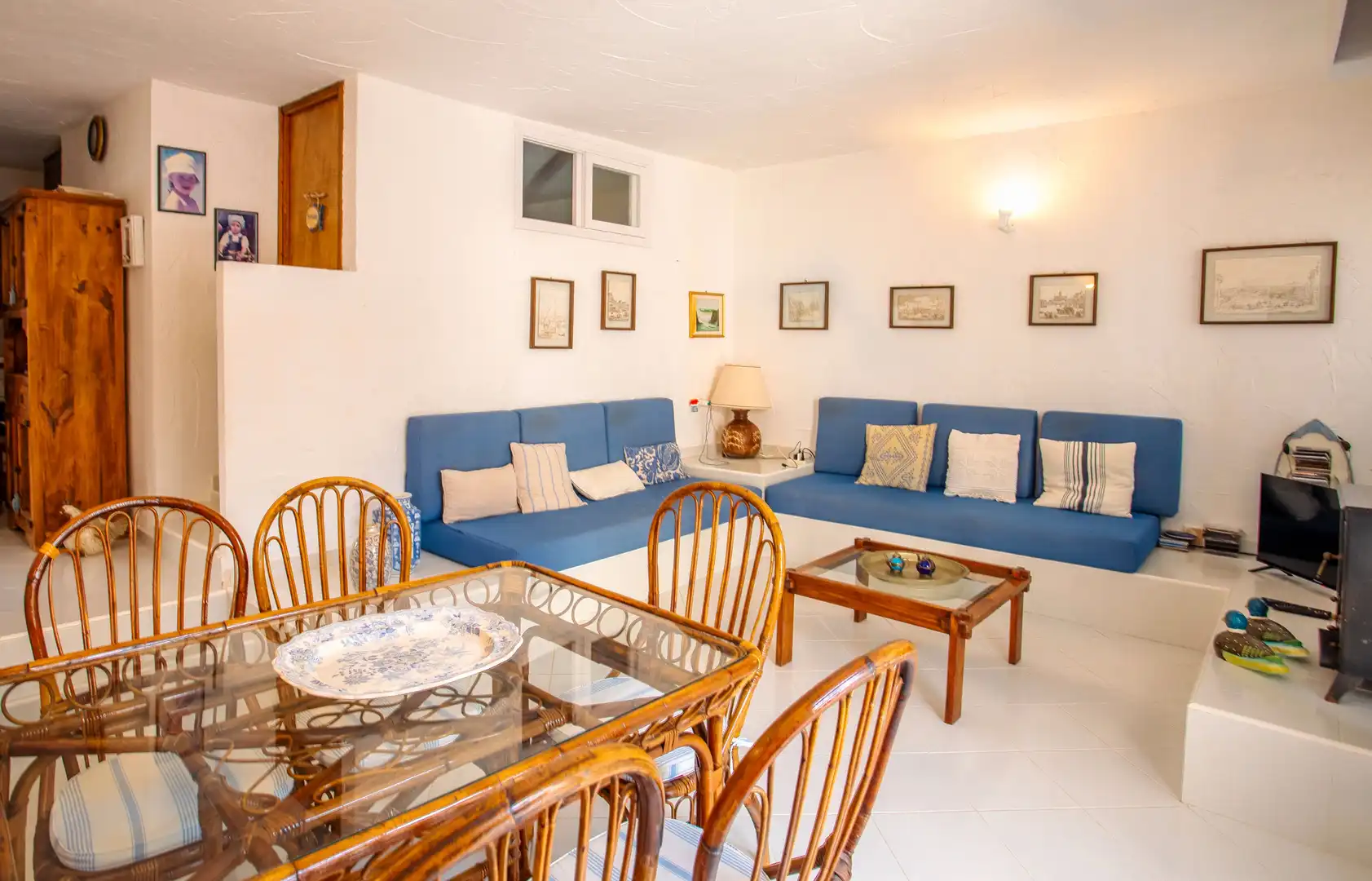Sala de estar de Casa o chalet en venta en Sant Josep de sa Talaia con Aire acondicionado, Calefacción y Jardín privado