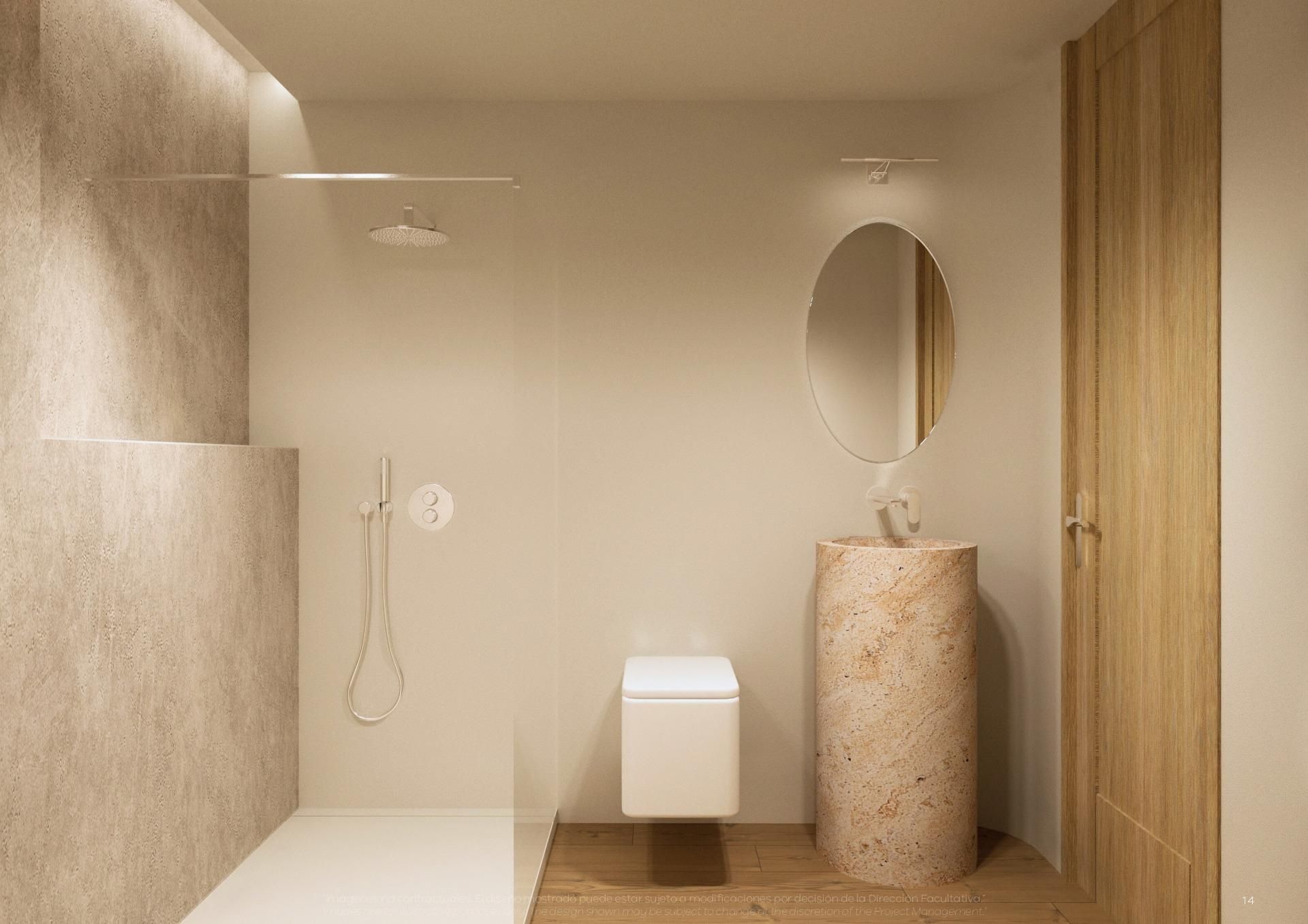 Bathroom of Flat for sale in Moncofa  with Air Conditioner and Terrace