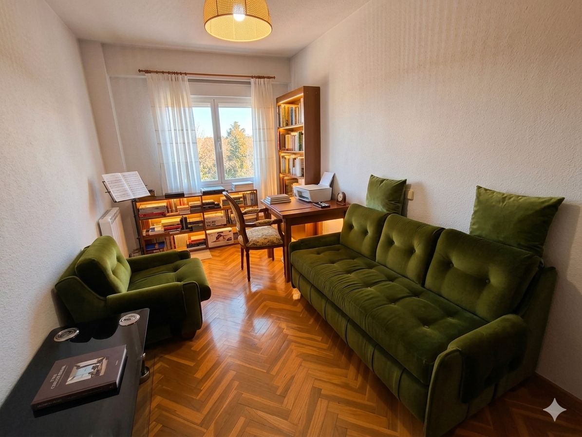 Sala d'estar de Pis en venda en San Lorenzo de El Escorial amb Calefacció, Parquet i Traster