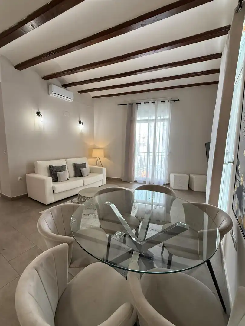 Wohnzimmer von Wohnung zur Miete in Valencia mit Klimaanlage, Heizung und Möbliert